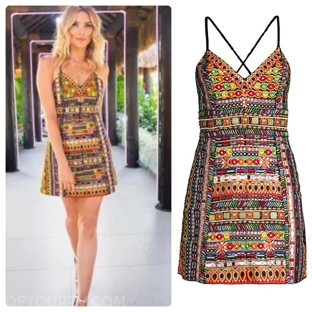 ALICE + OLIVIA Tayla Embroidered Mini Dress - Picture 8 of 12